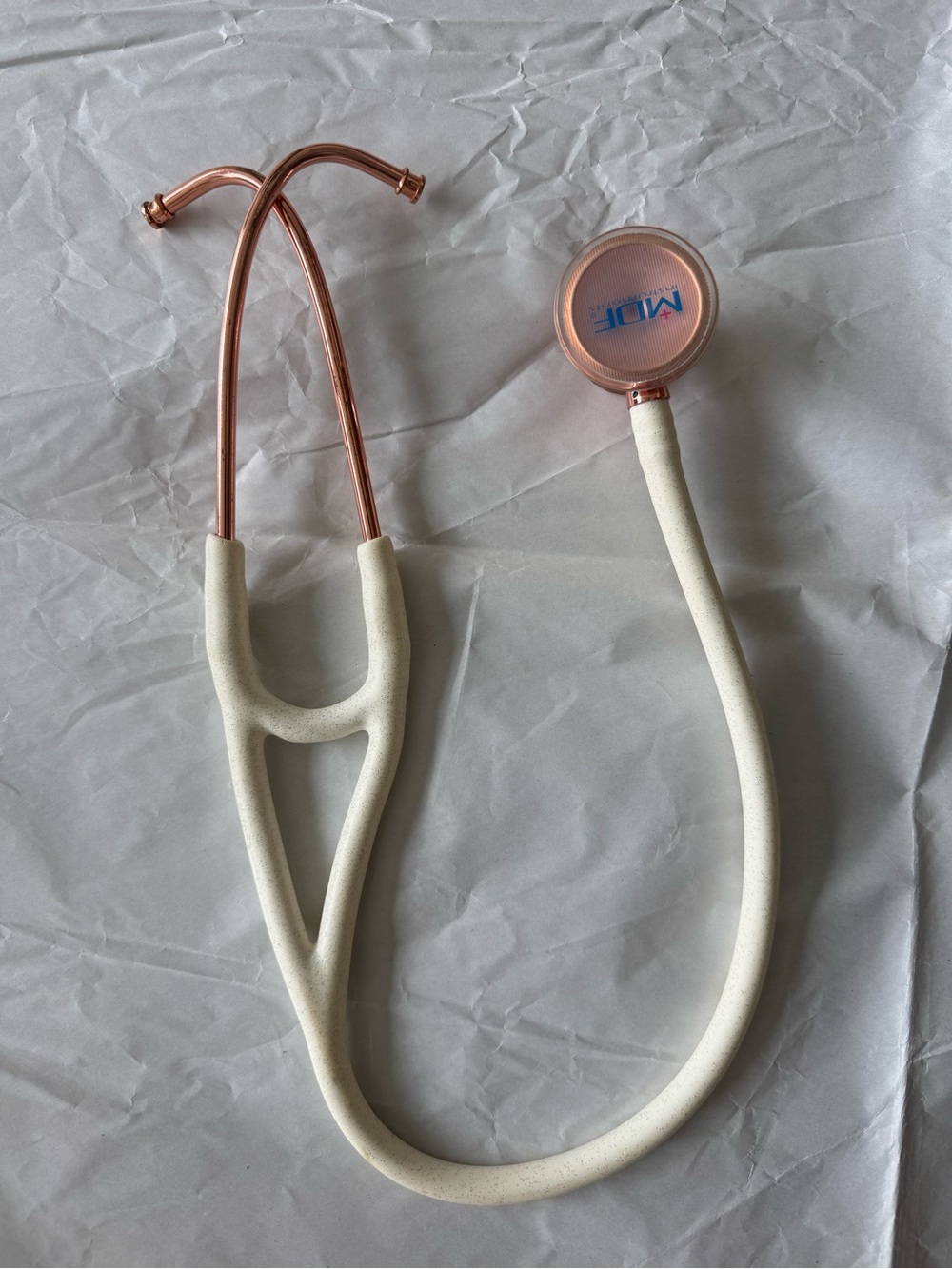 Rose Gold and Cream Professional Stethoscope